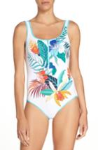 Women's Tommy Bahama Hibiscus Print One-piece Swimsuit - White