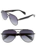 Men's Rag & Bone 62mm Aviator Gradient Sunglasses - Black