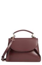 Sole Society Izzy Faux Leather Top Handle Satchel - Burgundy