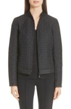 Women's Lafayette 148 New York Becks Quilted Moto Jacket - Black