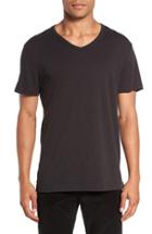 Men's Vince Slub V-neck T-shirt, Size - Black