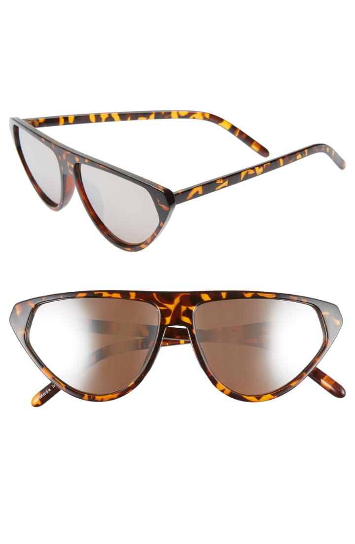 Women's Leith 55mm Aviator Sunglasses - Tort/ Silver