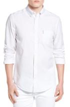Men's Ben Sherman Mod Fit Nep Flecked Woven Shirt - White