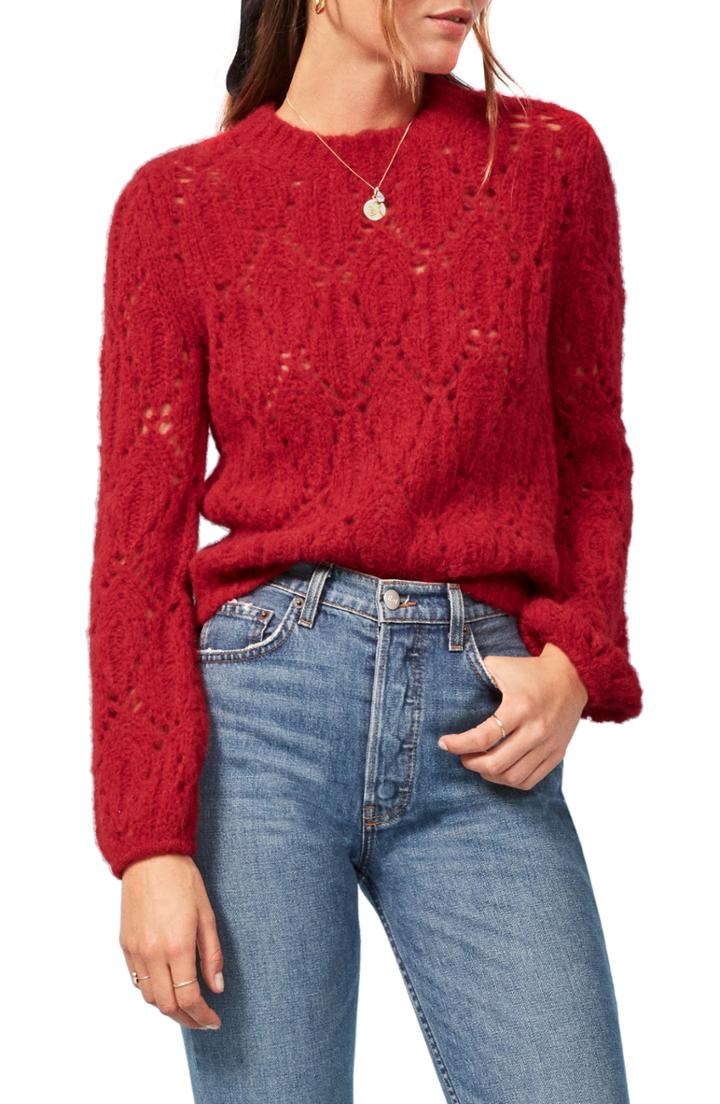 Women's Reformation Jessie Sweater - Red