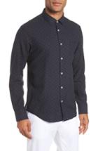 Men's Good Man Brand Long Sleeve Hashtag Slim Fit Sport Shirt - Blue