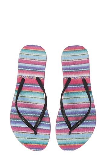 Women's Reef Escape Lux Print Flip Flop M - Pink