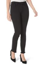 Women's Nydj Sheri Frayed Hem Stretch Slim Ankle Jeans - Black