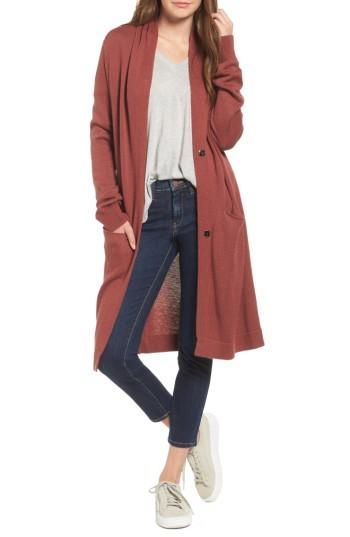 Women's Leith Shawl Collar Cardigan - Red
