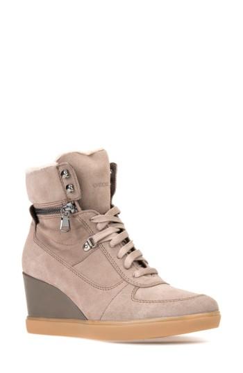 Women's Geox Eleni Wedge Sneaker Us / 36eu - Beige