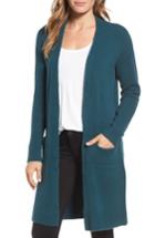 Women's Halogen Open Front Cardigan, Size - Blue/green