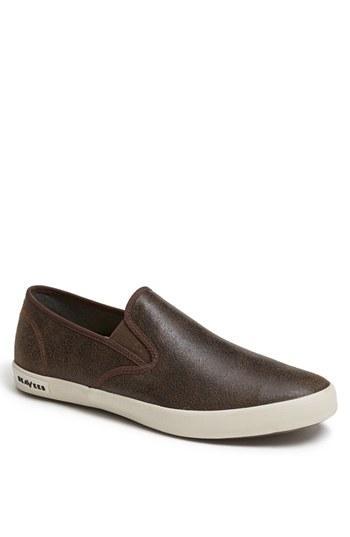 Seavees '02/64 Baja' Leather Slip-on Brown Bomber Leather
