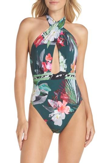 Women's La Blanca Jungle Wrap Front One-piece Swimsuit