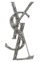 Women's Saint Laurent Opyum Lait Branch Monogram Brooch