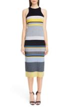 Women's Victoria, Victoria Beckham Stripe Knit Dress - Blue