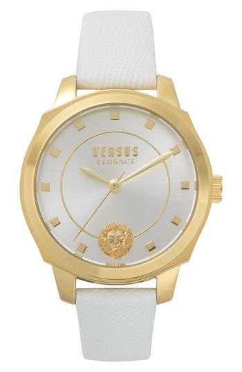 Women's Versus Versace Chelsea Leather Strap Watch, 34mm
