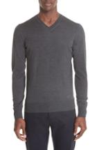 Men's Emporio Armani V-neck Wool Sweater Us / 48 Eu R - Grey
