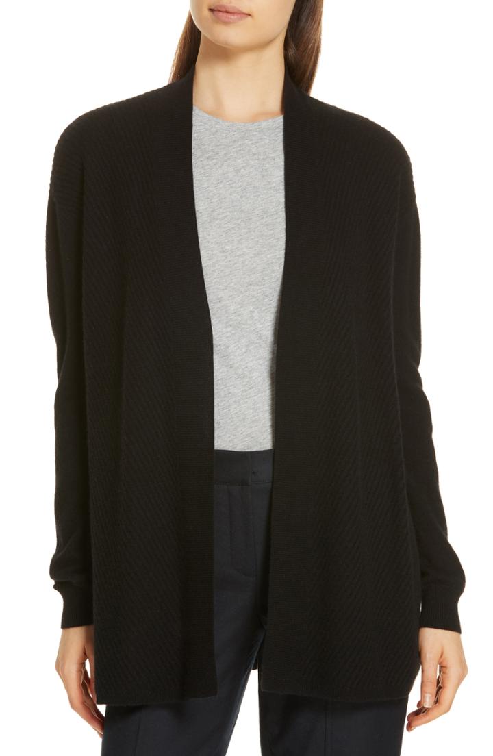 Women's Nordstrom Signature Chevron Cashmere Cardigan