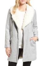 Women's Cupcakes And Cashmere Abraham Faux Shearling Coat - Grey