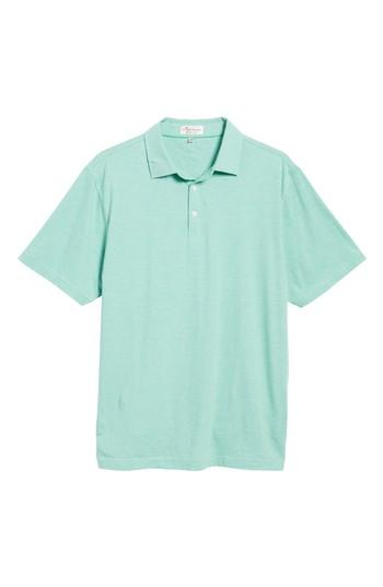 Men's Peter Millar Crown Stripe Polo - Green