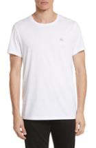 Men's Burberry Logo Embroidered Crewneck T-shirt - White