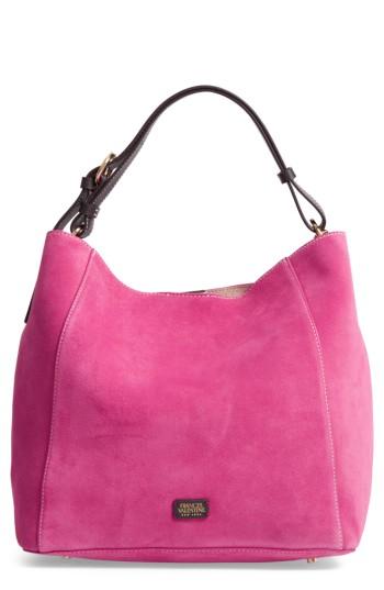 Frances Valentine Medium June Suede Hobo Bag - Pink