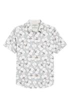 Men's Ted Baker London Bigflo Floral Short Sleeve Sport Shirt (s) - Pink