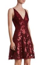 Women's Dress The Population 'morgan' Sequin Lace Fit & Flare Dress