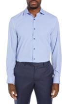 Men's W.r.k Trim Fit 4-way Stretch Houndstooth Dress Shirt - Blue