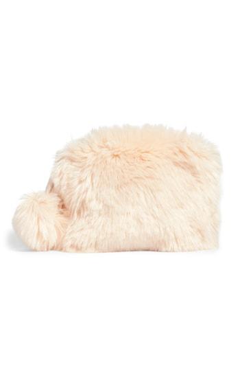 Nordstrom At Home Cuddle Up Faux Fur Pouch - Pink