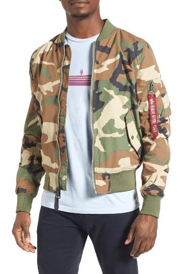Men's Alpha Industries 'l-2b - Dragonfly' Water Resistant Reversible Flight Jacket - Brown