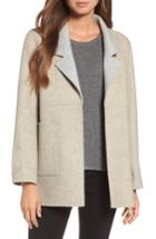 Women's Eileen Fisher Double Face Brushed Wool Notch Collar Jacket - Beige