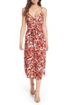 Women's Hinge Midi Wrap Dress, Size - Red