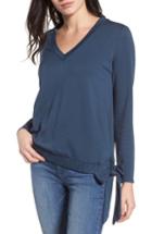 Women's Halogen Side Tie Top - Blue/green