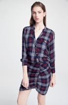 Women's Veronica Beard Emory Ruched Cargo Shirtdress - Blue