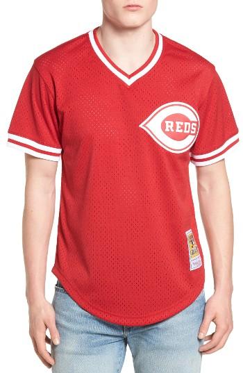 Men's Mitchell & Ness Chris Sabo - Cincinnati Reds Authentic Mesh Jersey