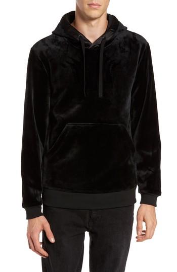 Men's Tunellus Fuzzy Pullover Hoodie, Size - Black