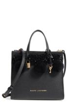 Marc Jacobs The Grind Mini Pompom Leather Tote - Black