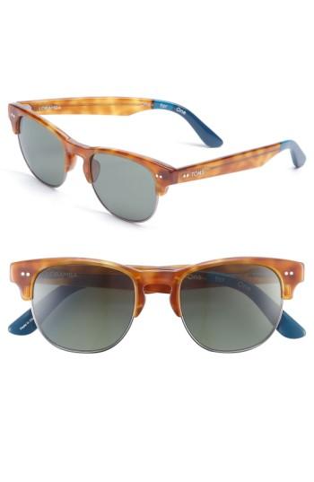 Women's Toms 'modern' Retro 50mm Sunglasses - Honey Tortoise