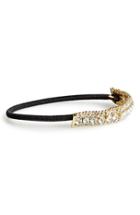 Cara Crystal & Ball Chain Ponytail Holder, Size - Metallic