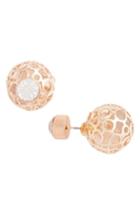 Women's Topshop Crystal Double Stud Earrings