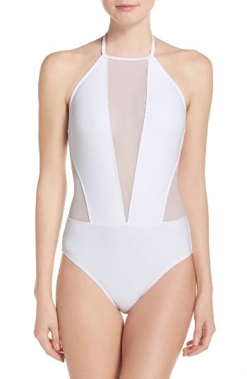 Women's Ted Baker London Halter One-piece Swimsuit - White
