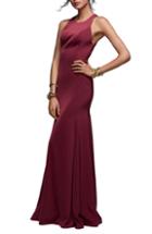 Women's Morgan & Co. Beaded Mesh Halter Gown