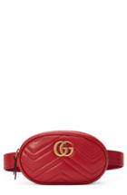 Gucci Gg Marmont 2.0 Matelasse Leather Belt Bag - Red