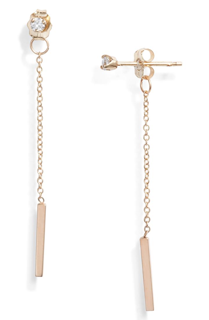Women's Zoe Chicco Diamond Chain Drop Earrings