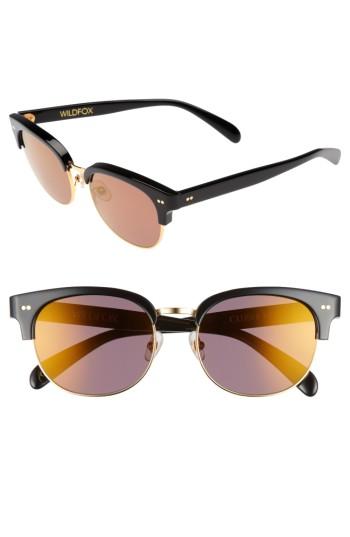 Women's Wildfox Clubhouse 50mm Semi-rimless Sunglasses - Black/ Gold