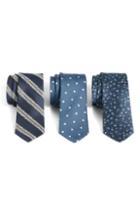 Men's The Tie Bar 3-pack Navy Tie Gift Set, Size - Blue