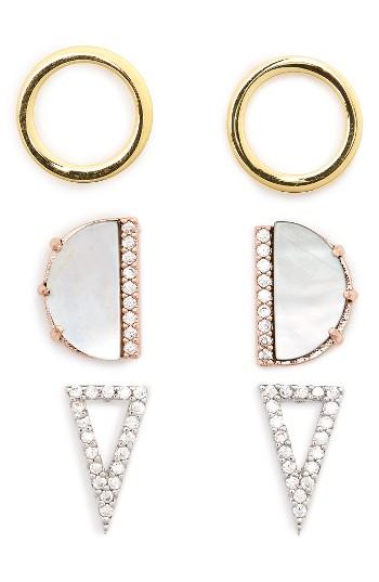 Women's Topshop Set Of Three Stud Earrings