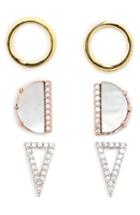 Women's Topshop Set Of Three Stud Earrings