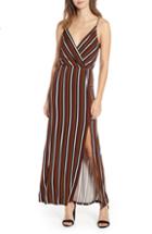 Women's All In Favor Surplice Neck Knit Maxi Dress - Brown