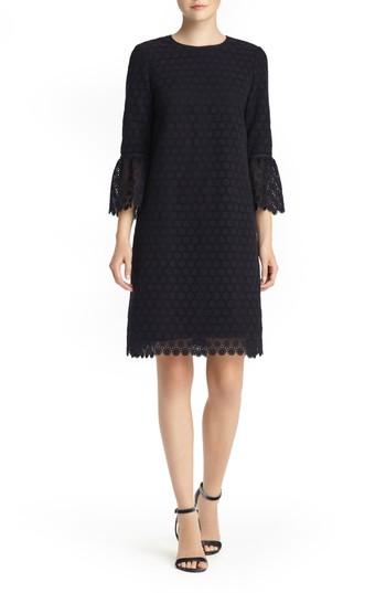 Women's Lafayette 148 New York Sidra Bell Sleeve Lace Dress, Size - Blue
